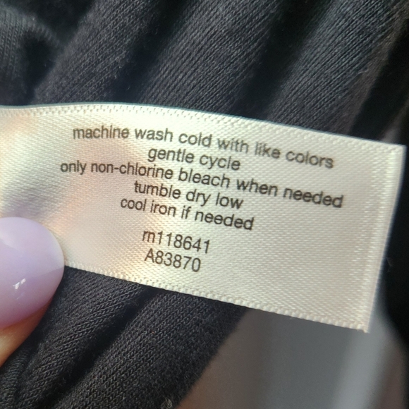 Lane Bryant Womens Top 18/20 Rich Black Long Sleeve Wardrobe Layering EUC Soft - Picture 4 of 6